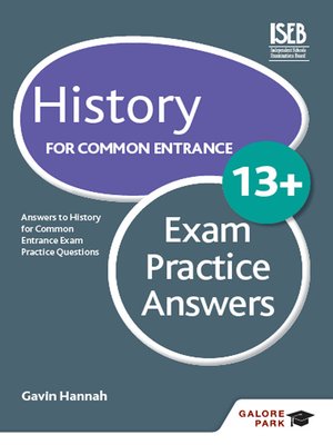 cover image of History for Common Entrance 13+ Exam Practice Answers